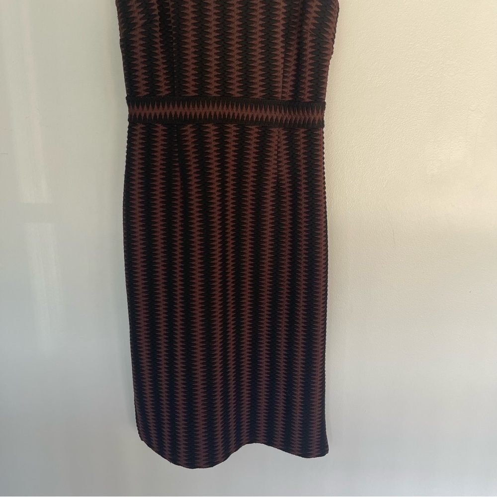 Anthropologie Maeve Meridian Boho Midi Dress Texture Racerback Black Brown Small - Picture 6 of 16